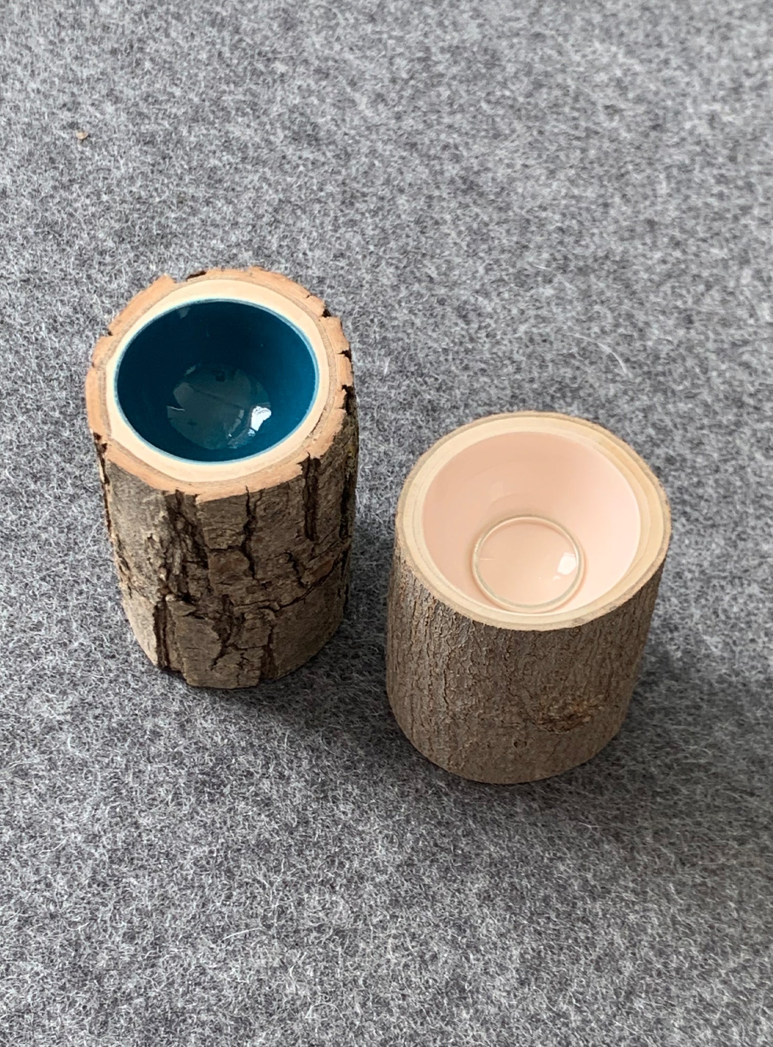 Log Bowl | Duo Gift Set | Blossom, Peacock