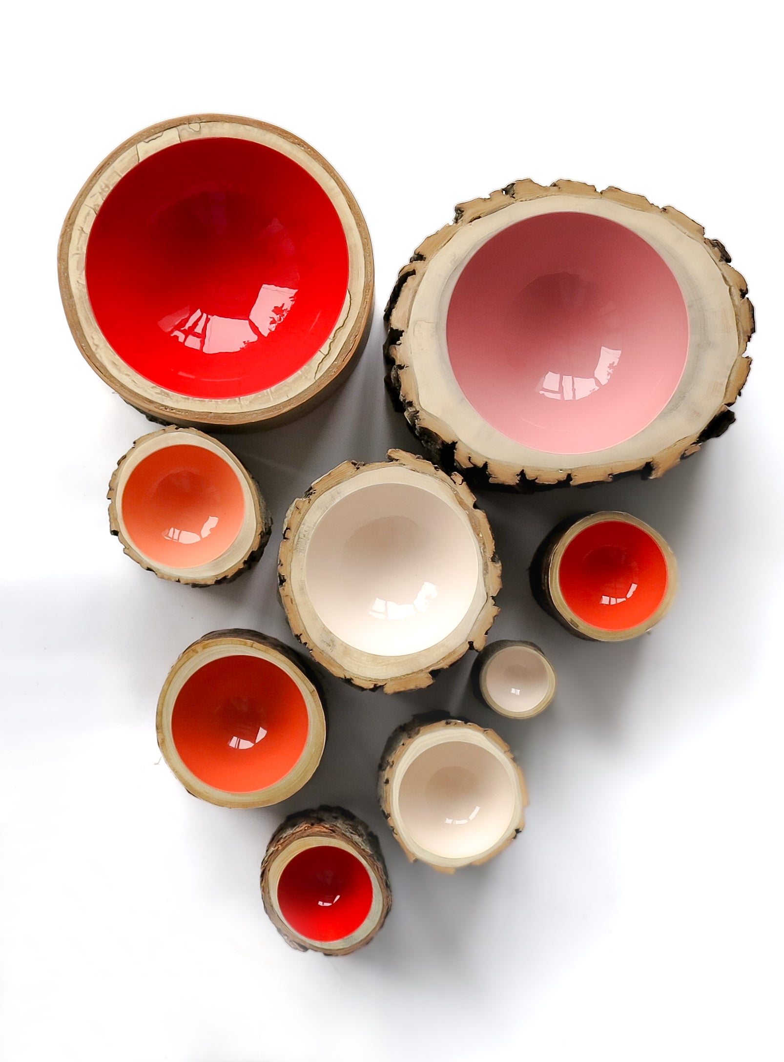 Log Bowl | Size 7 | Poppy (Transparent)