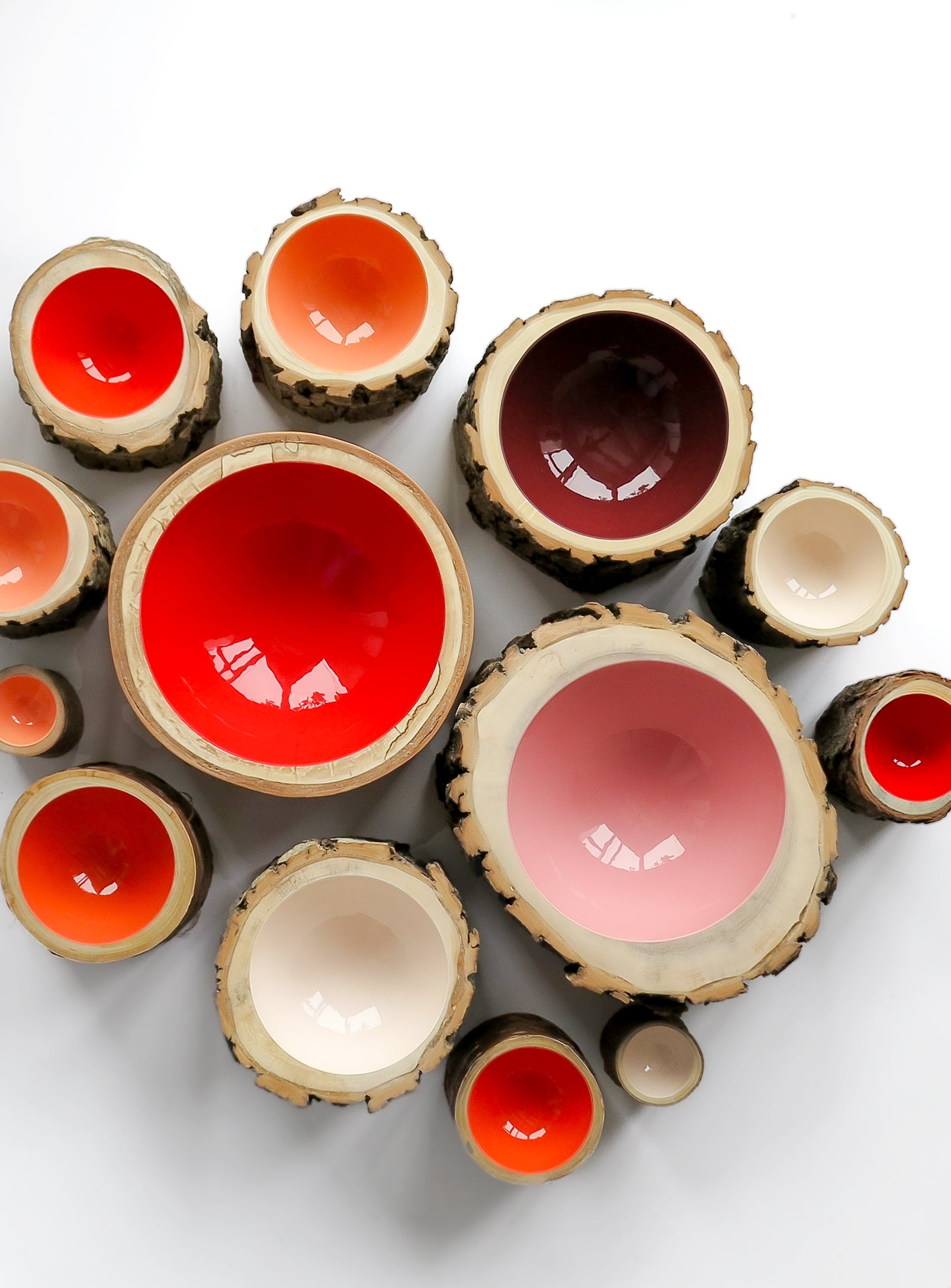 Log Bowl | Size 7 | Poppy (Transparent)