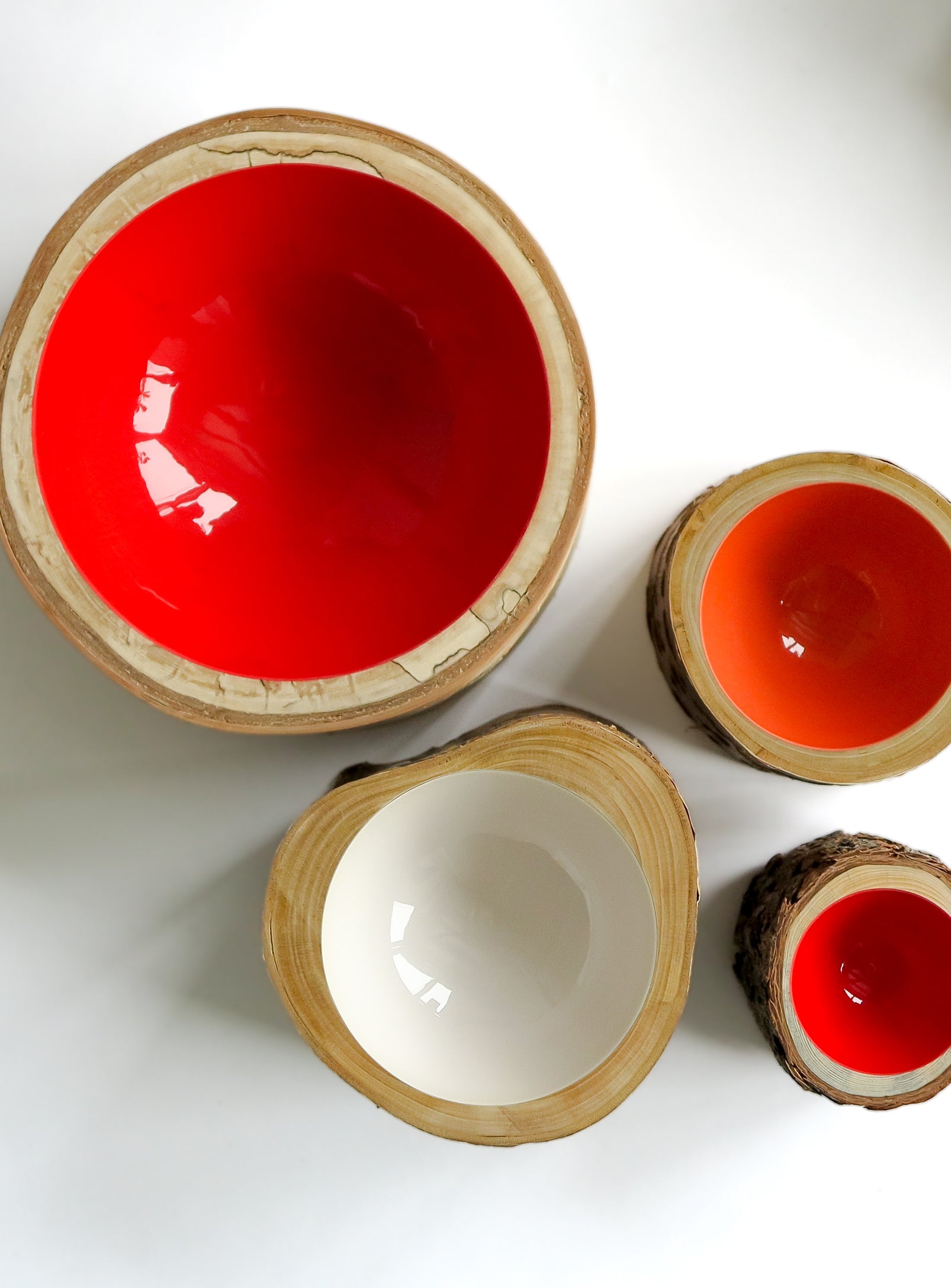 Log Bowl | Size 7 | Poppy (Transparent)