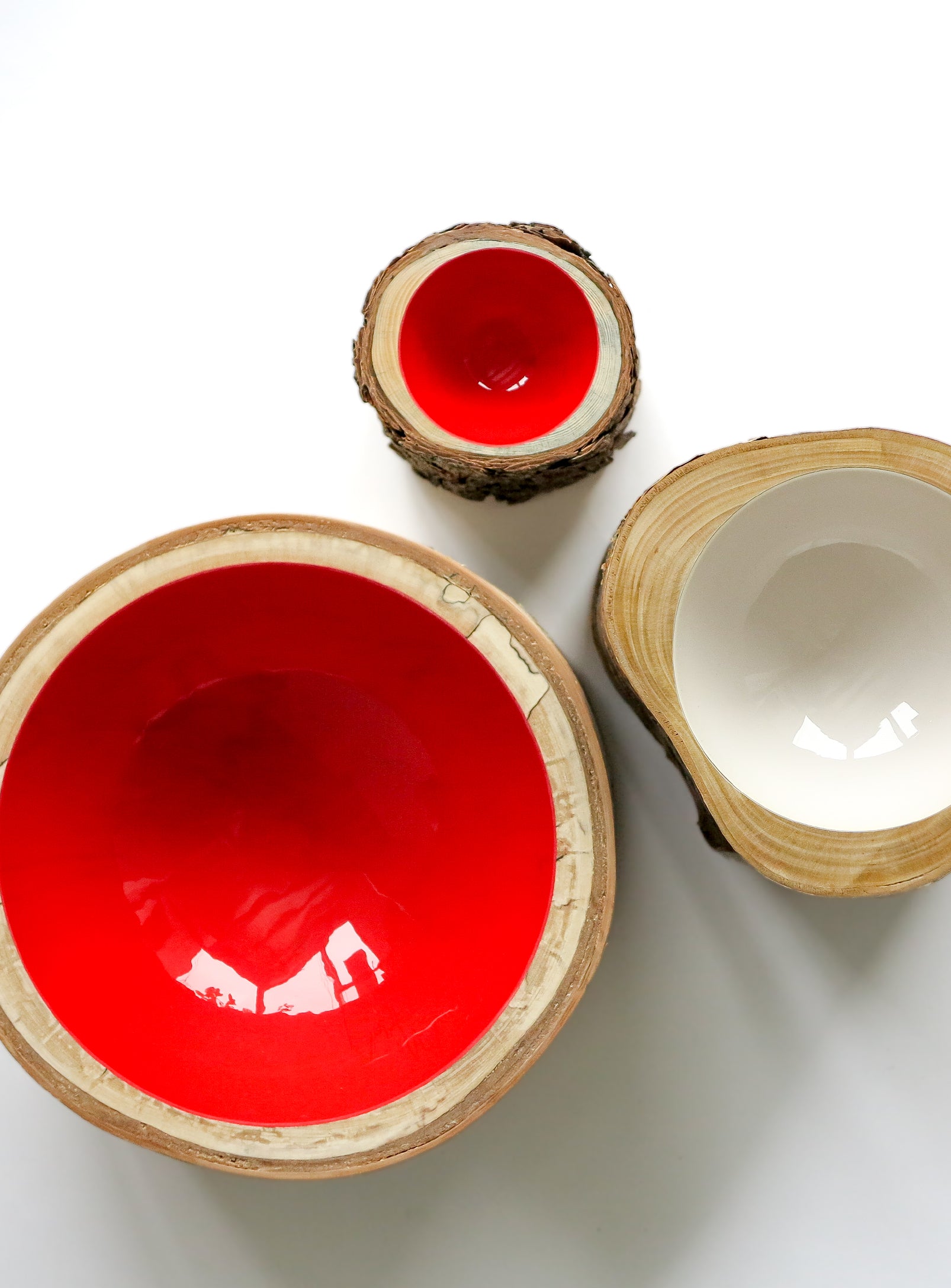 Log Bowl | Size 7 | Poppy (Transparent)