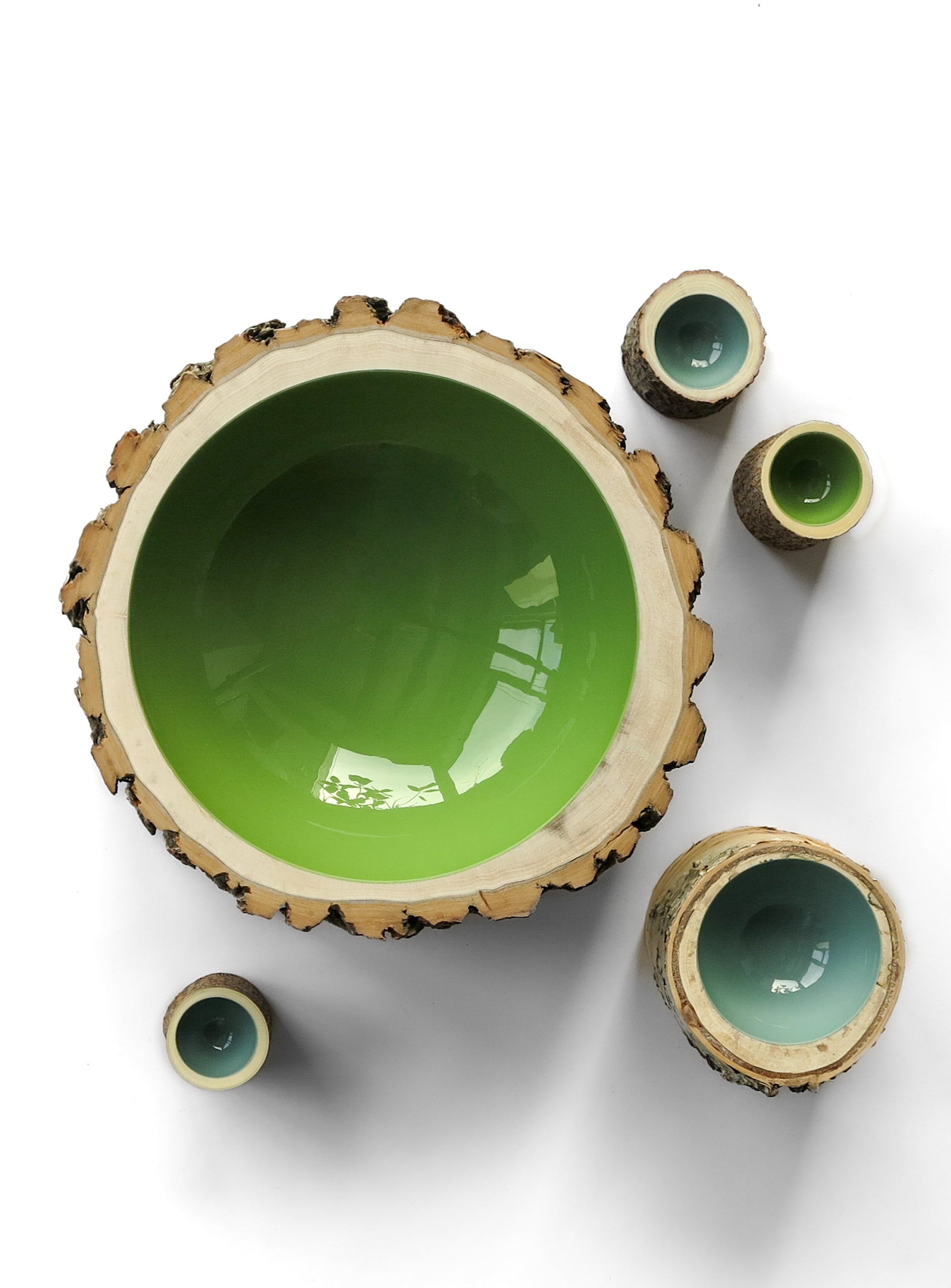 Log Bowl |  Size 3 | Sage