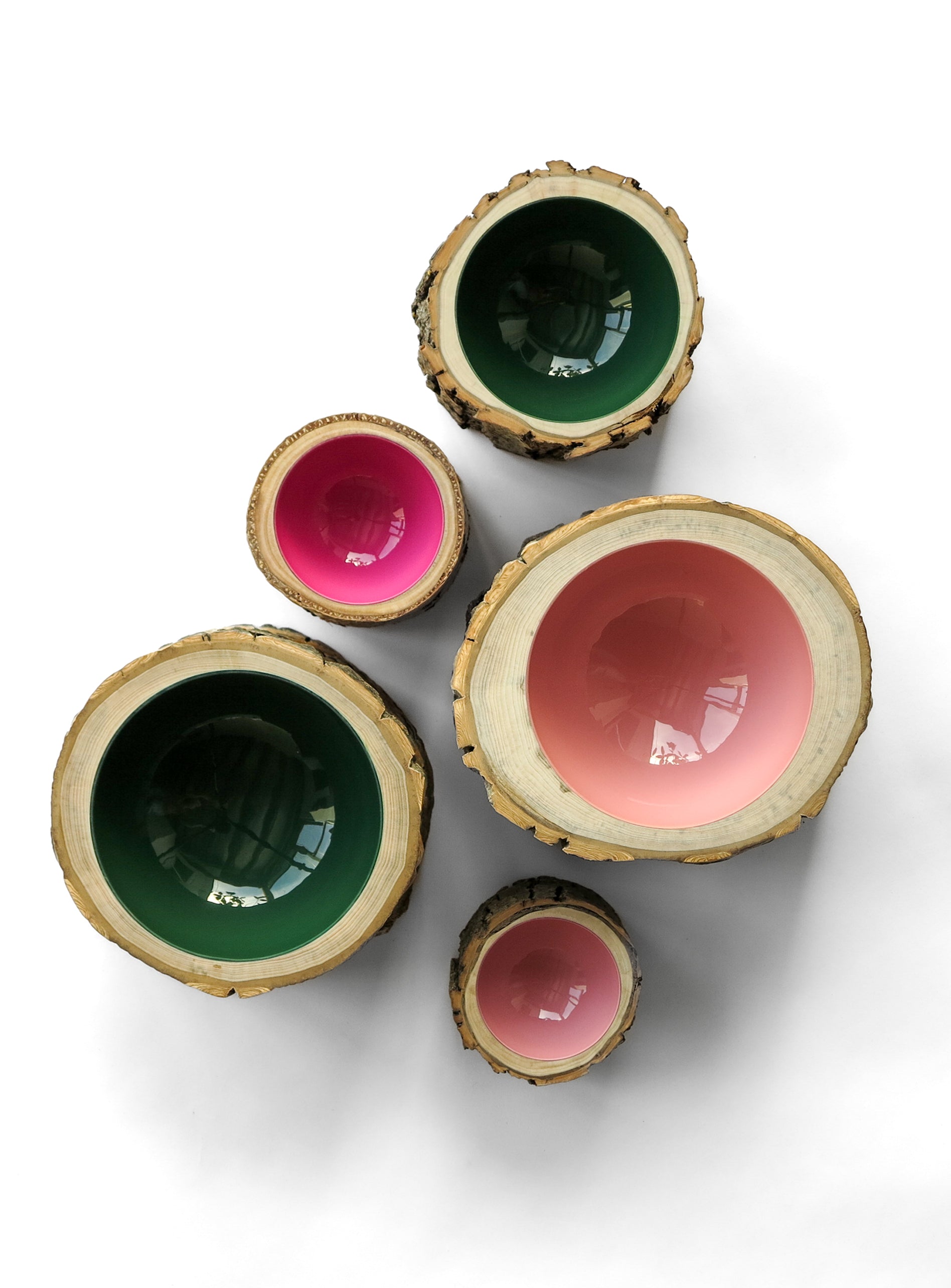 Log Bowl |  Size 3 | Rose