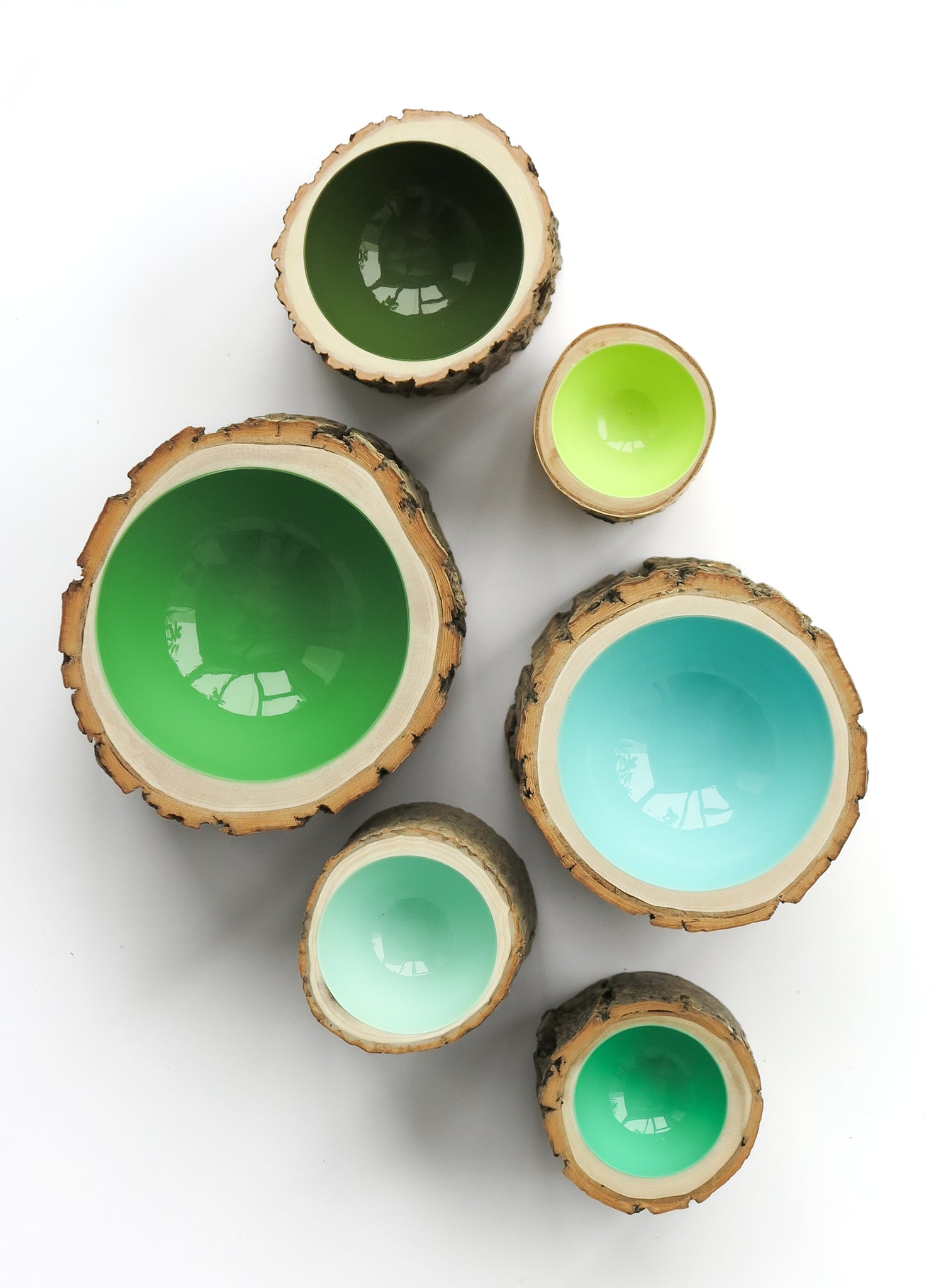 Log Bowl |  Size 2 | Aqua
