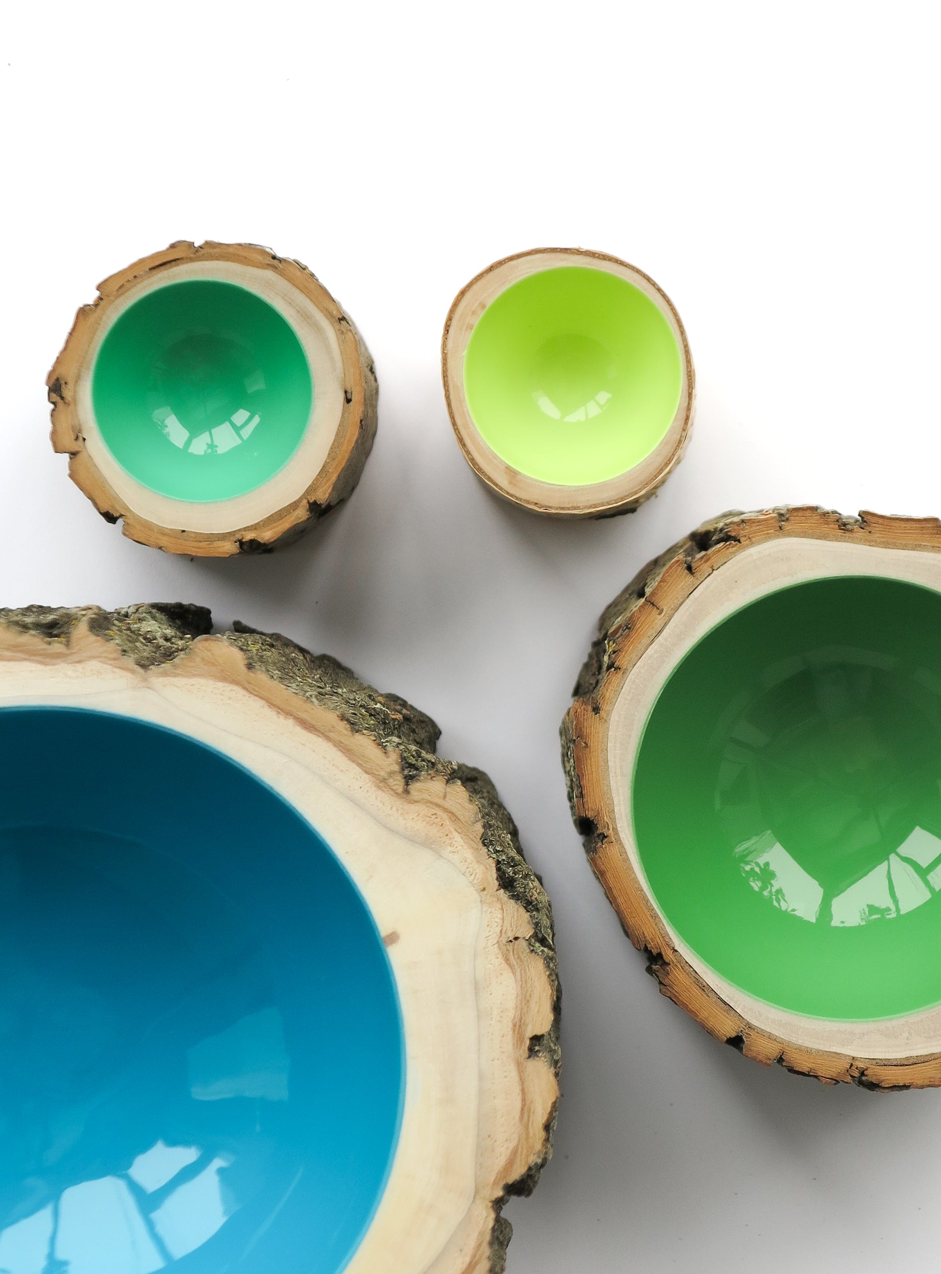 Log Bowl |  Size 2 | Aqua