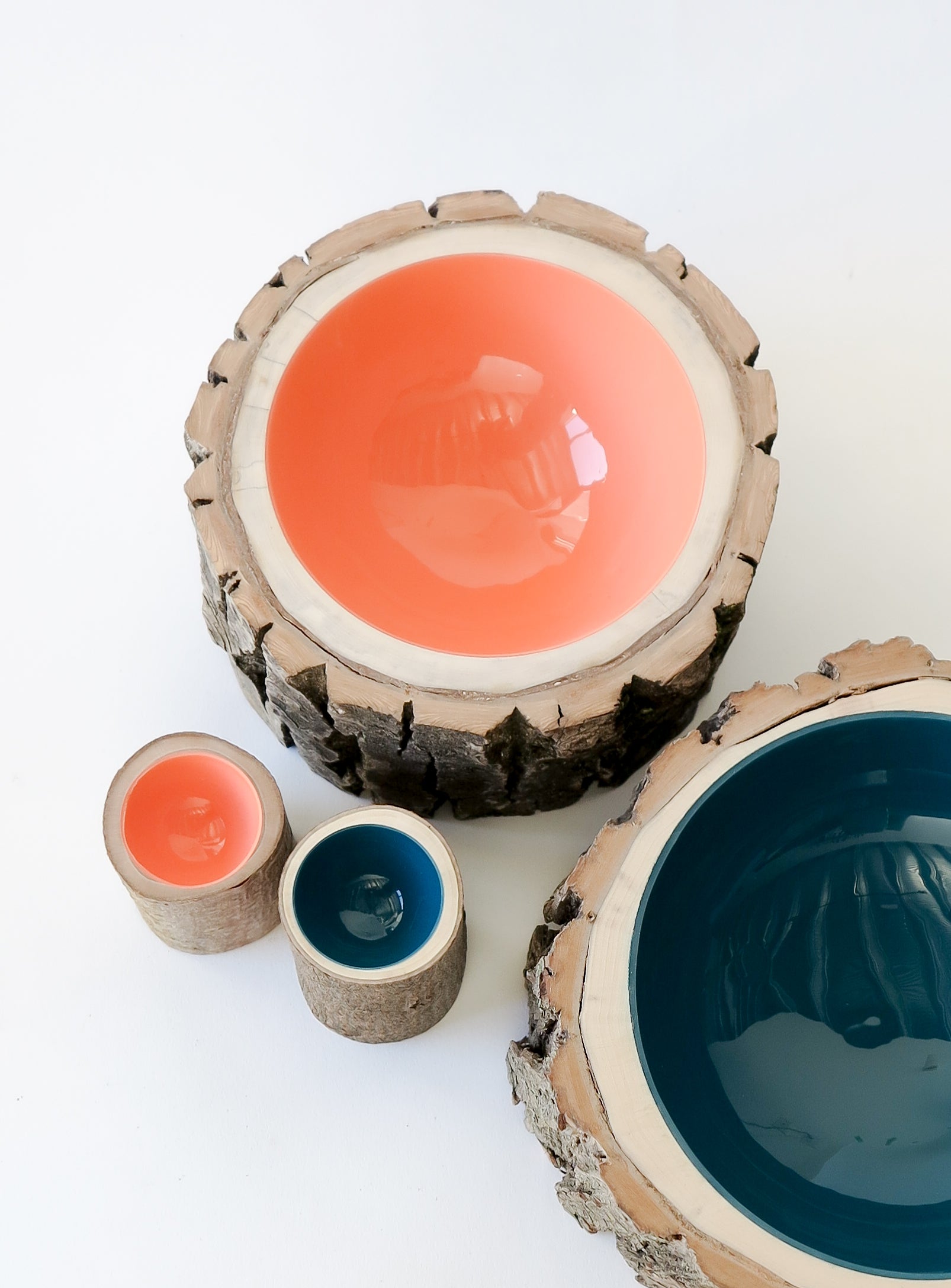 Log Bowl | Size 7 | Peacock